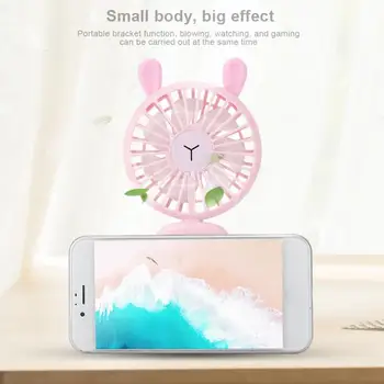 

Portable 800mAh Cartoon Handheld Mini USB Fan Strong Wind-force Long Work Time