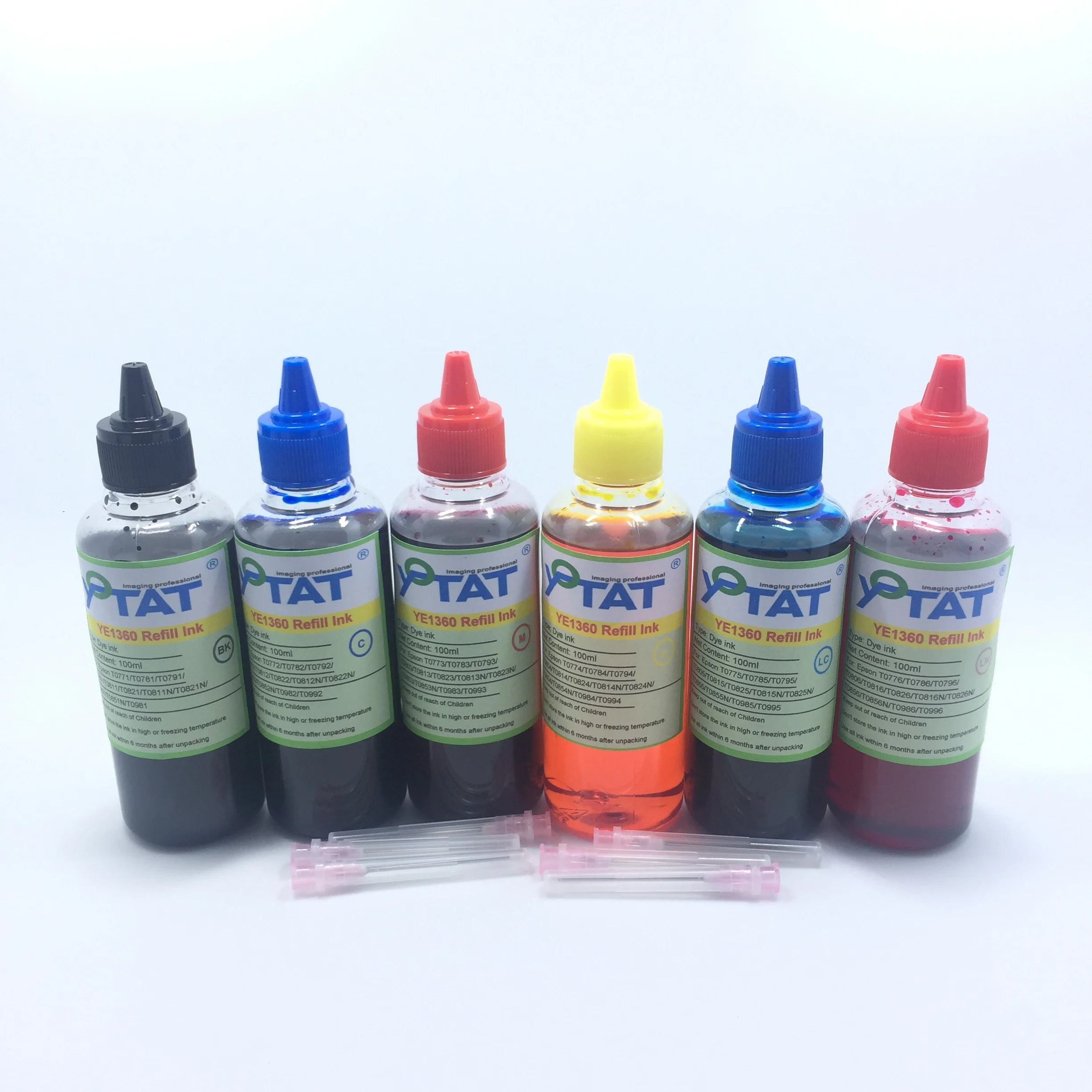 YOTAT 100 мл пополнения чернилами совместимый для epson t0771 T0781 T0791 T0801 T0811 T0821 T0811N T0821N T0851 T0851N T0981