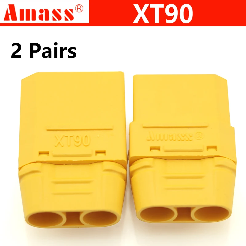 Комплект коннекторов для батарей Amass XT90 4 шт./лот штекер типа банан с золотым