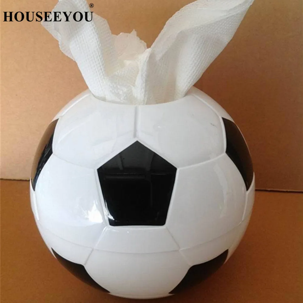 

Creative Football Tissue Boxes Household Plastic Circular Napkin Case Sitting Room Toilet Kitchen Bar Paper Towel Storage Boxes
