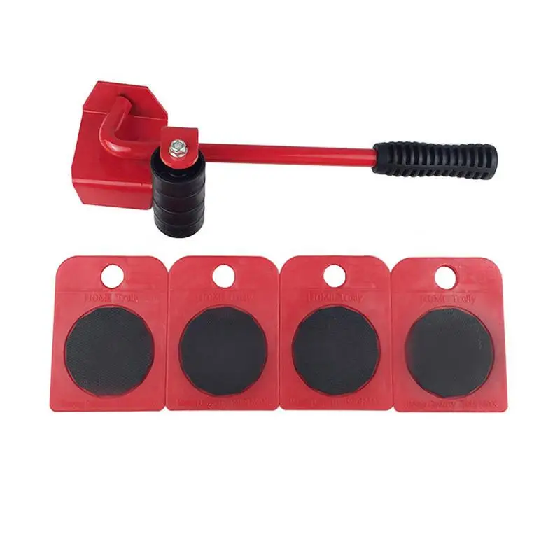 

5 Pcs/set Hand Tool Set Furniture Lifter Mover Transport Furniture Slides Kit, Heavy Furniture Roller Move Tools