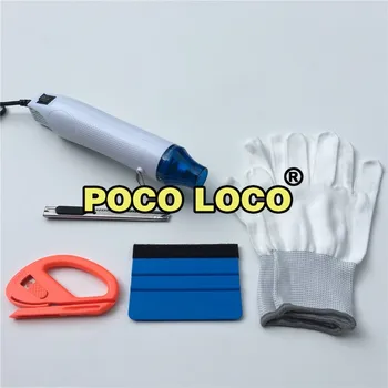 

Portable Hot Air Gun DIY Embossing Gun Art Knife Scraper Blade For Shrink Wrapping Vinyl Film Car Wrap Tools 110V 300W (White)