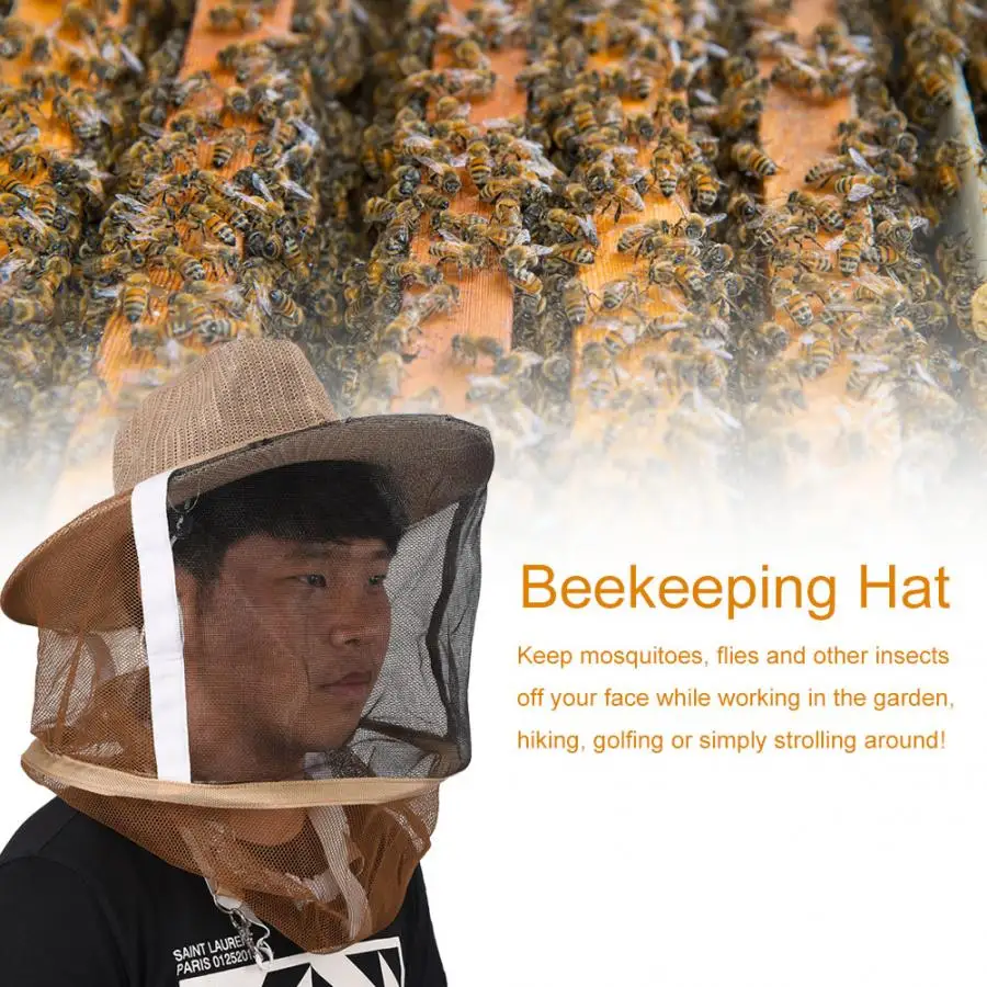 Пчеловодство шляпа пчеловода сад гвардии против москитов и пчел насекомых ошибка лицо фата хаки