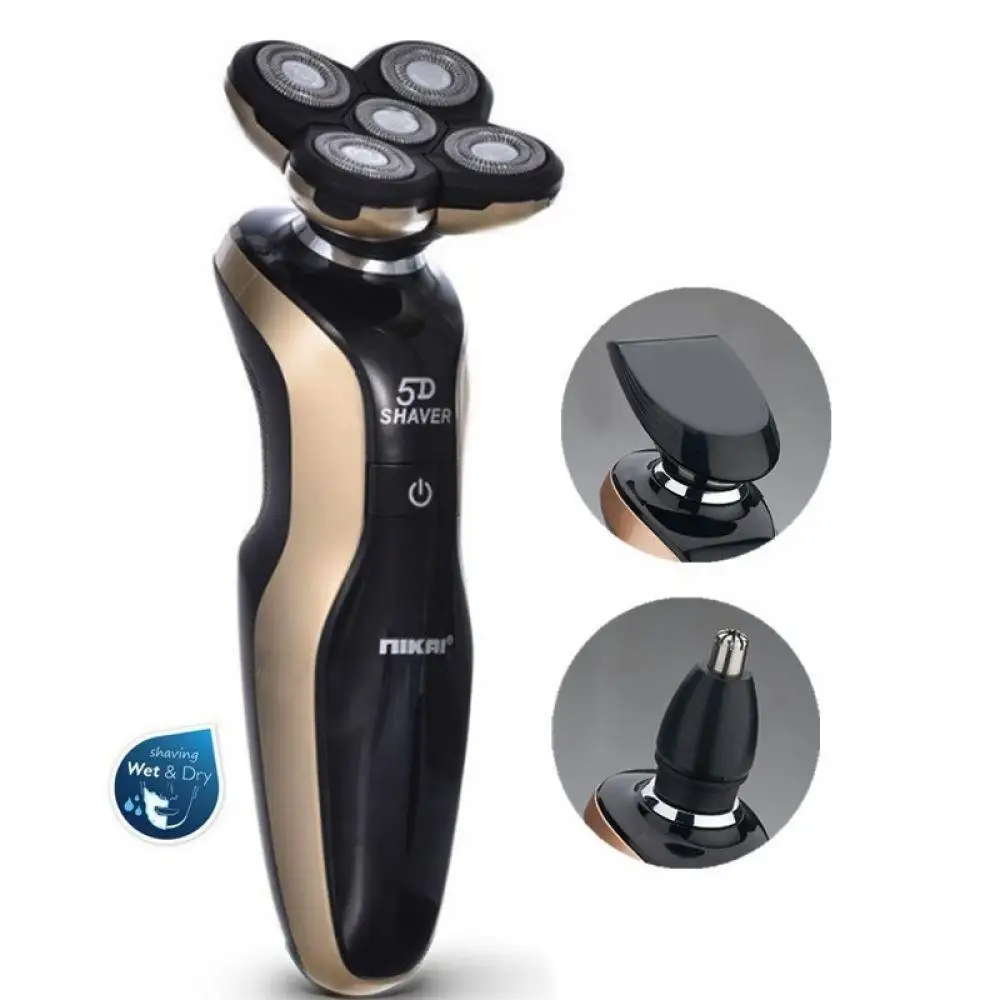 

shaving dry beard razor wet kit shaver rechargeable for rotary corded facial machine men cordless electric 5D electric 3in1
