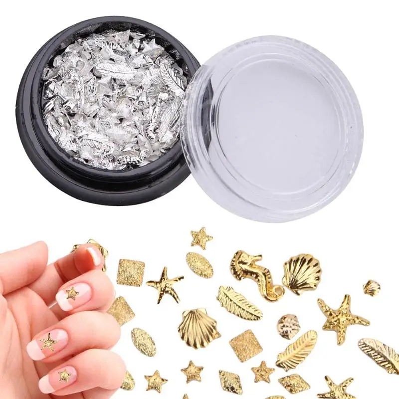 3D Glitters Nail Art Sea Shell Stars Metal Pedicure Manicure Tips DIY Decor | Красота и здоровье