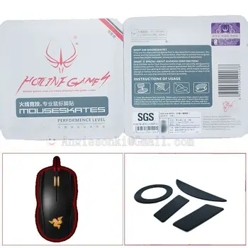 

2 sets High quality Hotline Games Krait 2013 Mouse Feet/Skates Teflon 3M 0.6mm Black for Ra.zer