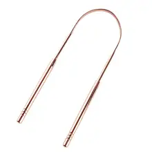 Нержавеющая сталь язык Очиститель скребок полости рта унисекс Гигиена Уход 27 г Инструменты серебро, розовое золото