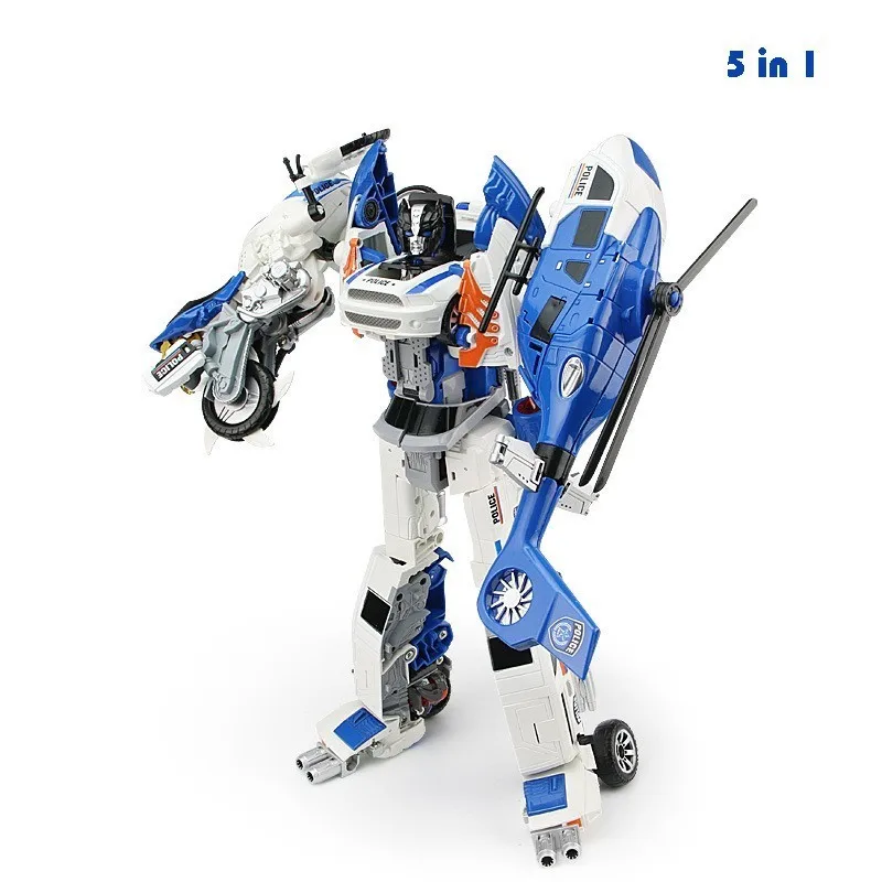

Alloy Deformation God Of War Movie Animation Task Model Auto Salon Girls Type Five In One Boy Children's Toys Fit Robot Toys