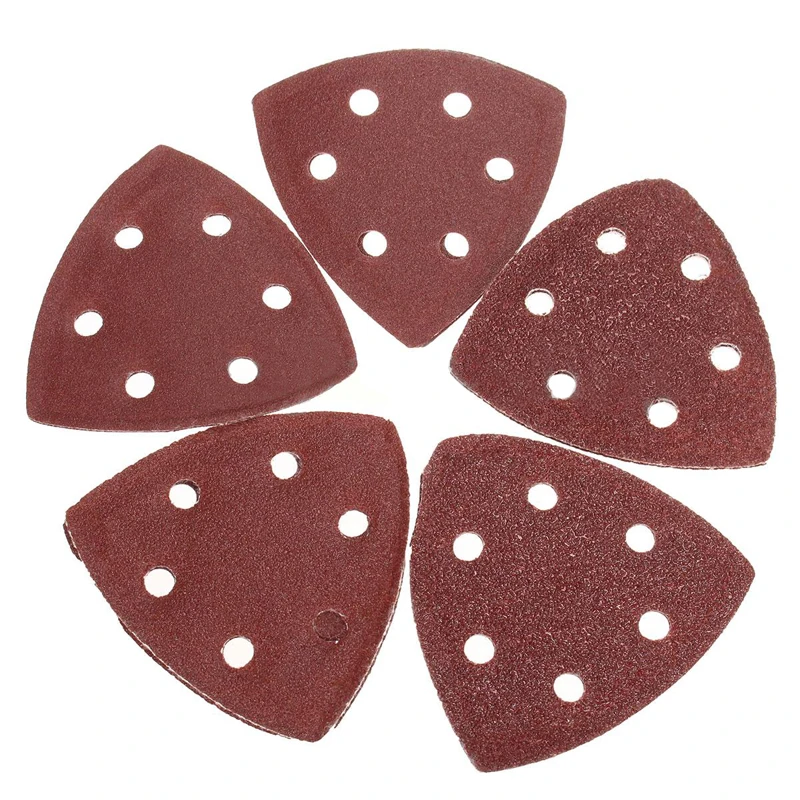 DWZ 50Pcs 90mm Triangle Sanding Sheets Mouse Detail Sander Pads 40 60