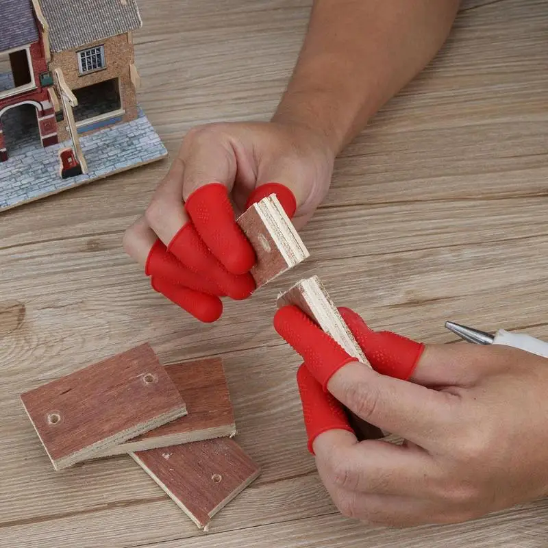 

Finger Caps 3/5pcs Finger Protector for High Temperature Resistant Anti-slip Hot Glue Gun Finger Caps Silicone Finger Cover