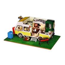 1 шт. Модель сборная комната автомобиля DIY Дом сборный миниатюрный дом Комплект маленький дом модель миниатюрный дом для друзей семьи