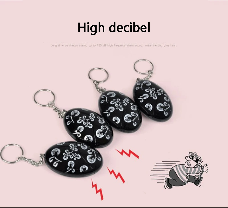 

FGHGF Egg-shaped self-defense keychain alarm security protection alarm personal safety scream loud personal alarm