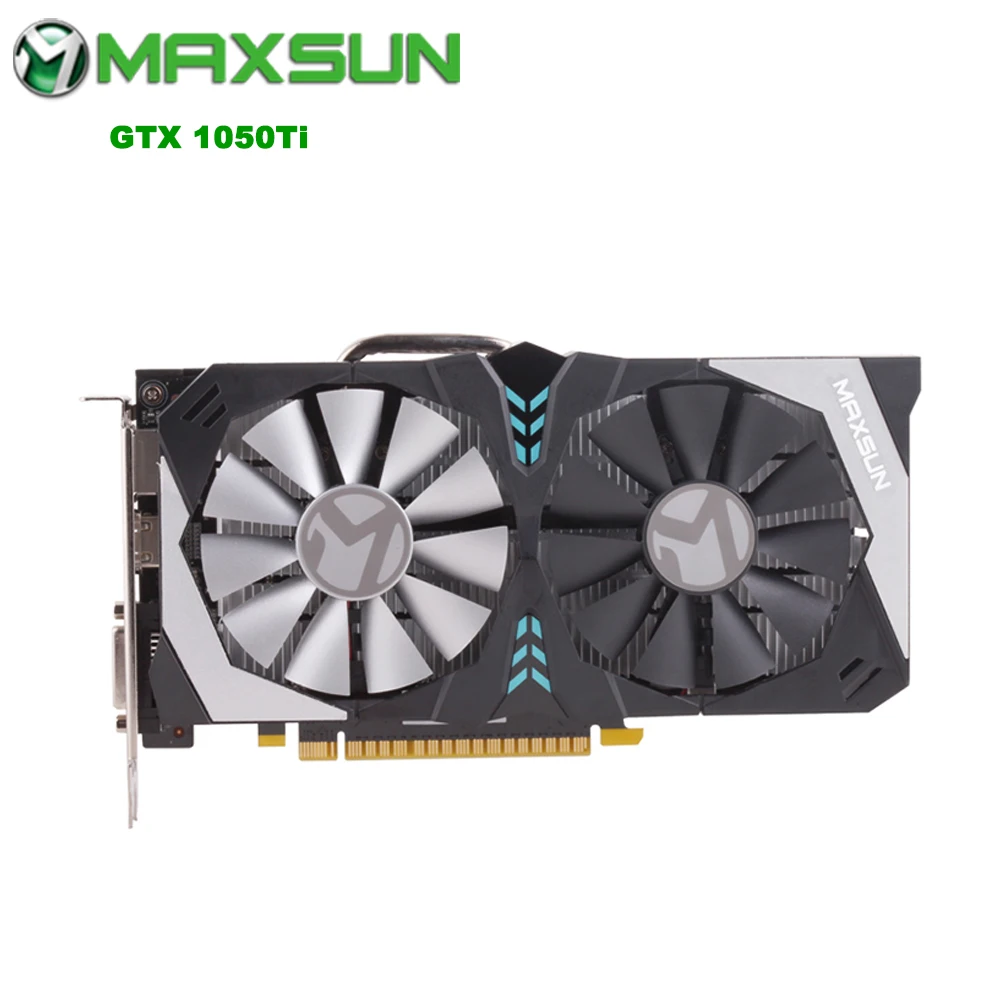 MAXSUN NVIDIA GeForce GTX 1050Ti Терминатор 4G Графика карты 7000 МГц GDDR5 128Bit DVI + DP HDMI Интернет PCI-E 3