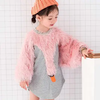 

2018 Autumn Fashion Cartoon Kids Baby Girl Swan Batwing Sleeve Personality Patchwork Party Dresses