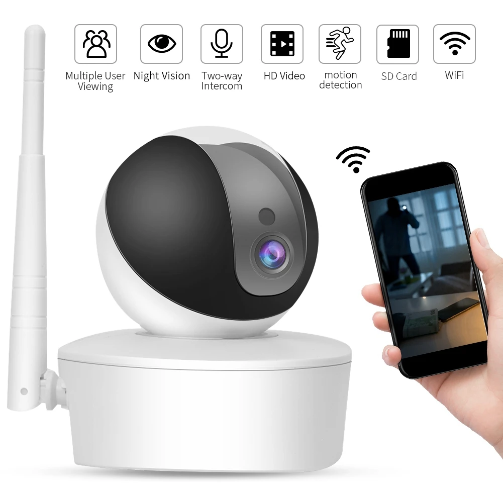 

1080P HD WIFI Wireless PTZ Home Security Camera IR Night Vision Camcorder 110-240V 2019 NEW