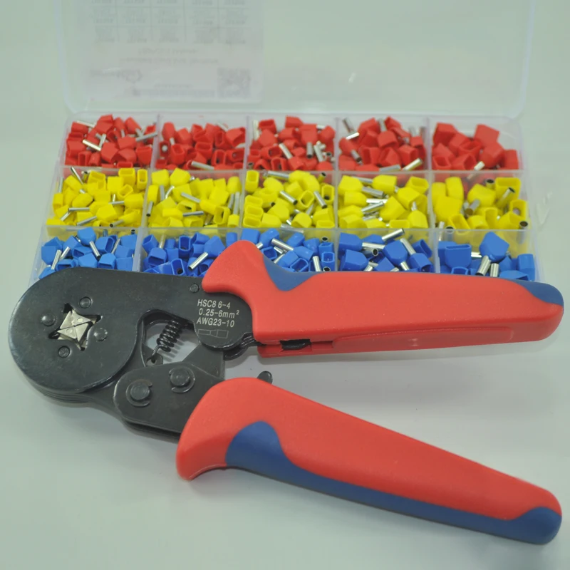 Dual Terminal Crimping Tool with 720pcs Dual Bootlace Ferrule crimp