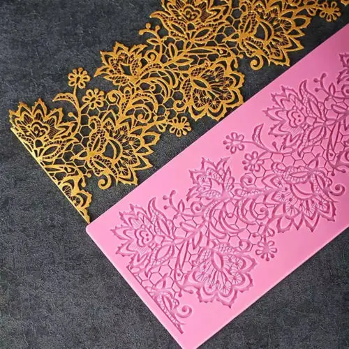 

Silicone DIY Cake Decor Lace Mold Sugar Crafts Fondant Mould Mat Baking HOT