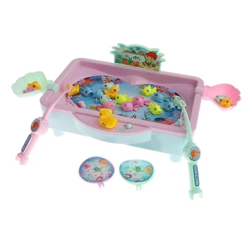

32 Pieces Baby Magnetic Fishing Game Toy Vivid Fish Model Kits & Electric Water Pool Pretend Play Bath Time Fun