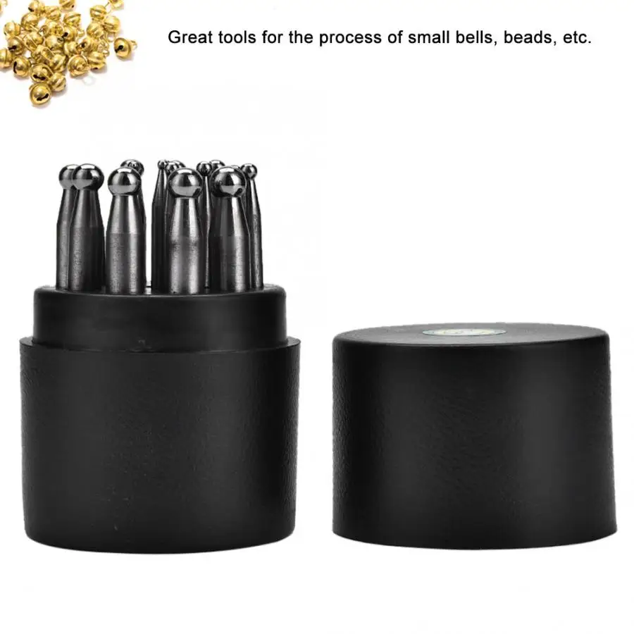 

Professional 17PCS Dapping Punch Jewelry Goldsmithing Manufacturing Doming Tool Dapping Block Punch Jeweler Jewelry Making Tool