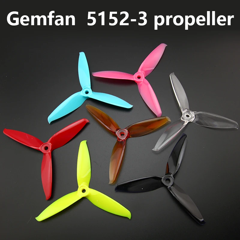 6 пар 5 дюймов GEMFAN 5152 3 Лопасти Пропеллер Опора для бесщеточных двигателей FPV рама