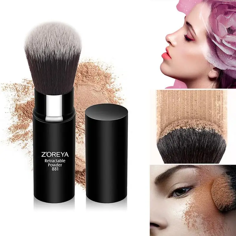 

Retractable Makeup Brush Professional Cosmetic Beauty Tool Foundation Blush Brush For Loose Powder Contouring Makeup Brush