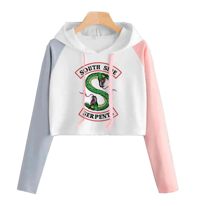 riverdale Funny Women South Side Serpents Hoodie Sweatshirts SouthSide Cartoon Print Hooded Pullover Tracksuit female hood