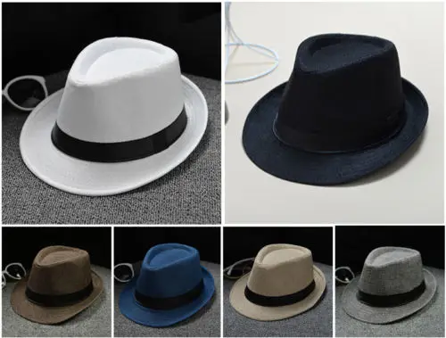 

Unisex Hat Panama Straw Fe Trilby Cap Foldable Travel Brim Wide Mens Ladies Fe Cowboy Summer Hats