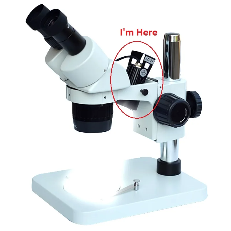 Стерео микроскоп Топ ДОПОЛНИТЕЛЬНЫЙ ОСВЕТИТЕЛЬ светодиодный источник света 110 V-240 V Яркость Регулируемый микроскоп освещение