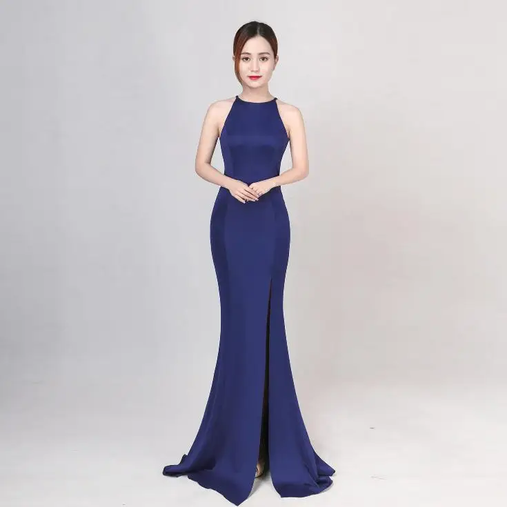 SVKSBEVS 2018 Mermaid Sexy Split Bodycon Long Dresses Halter Off The Shoulder Hollow Out Backless Party Maxi Dress