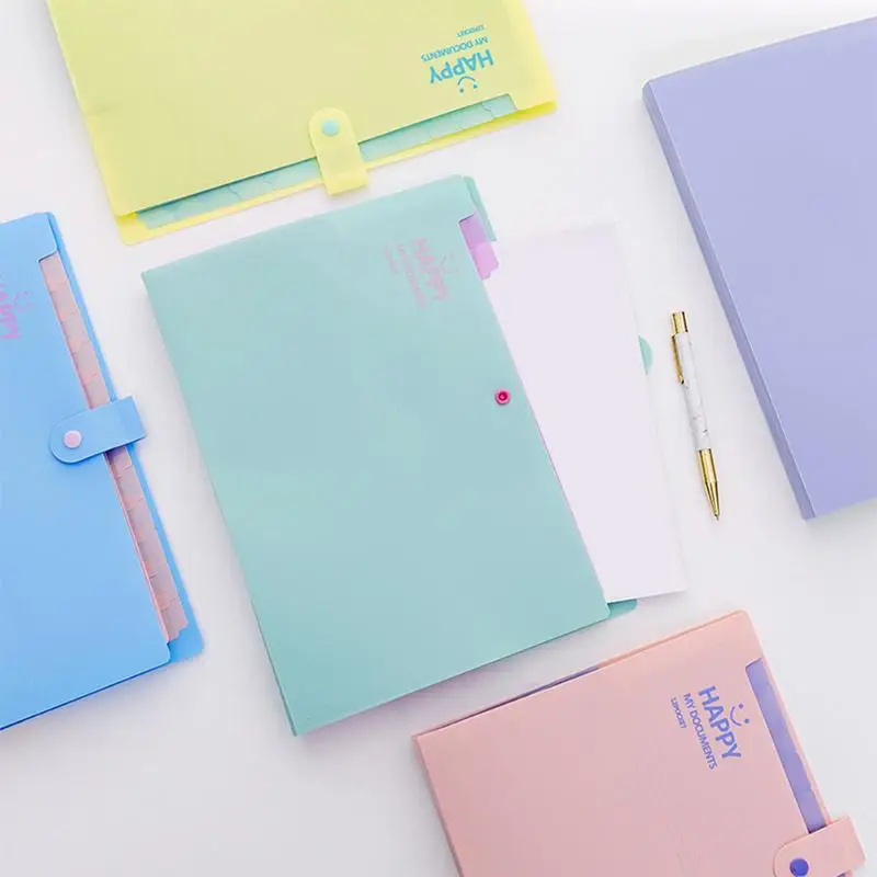 

Multi-layer Organ Bag Small Fresh Multi-function Invoice Folder Information Book Student Test Paper Clip Storage Bag File Bag