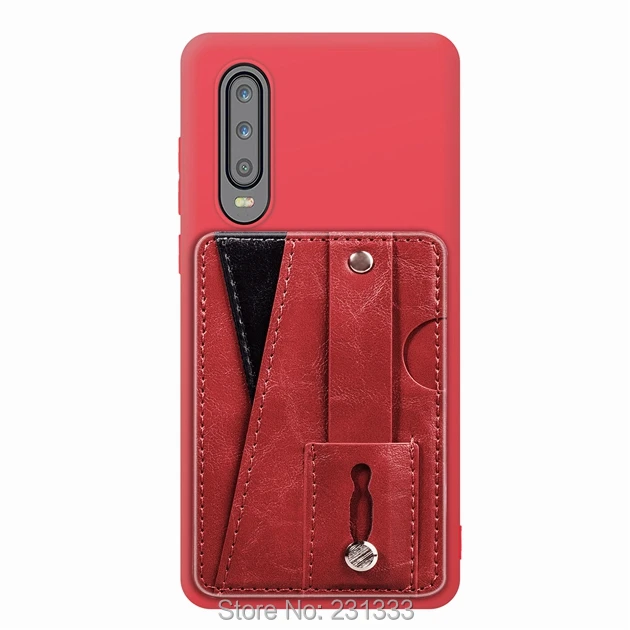 C ku Мягкий ТПУ кожаный чехол для Huawei P30 PRO Honor V20 10 LITE Y9 2019 шпон склеивание ID стоячий
