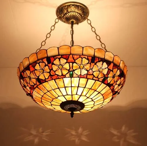

20inch European Pastoral Mediterranean Sea Shell Pendant Light Living Room Bedroom Lamp