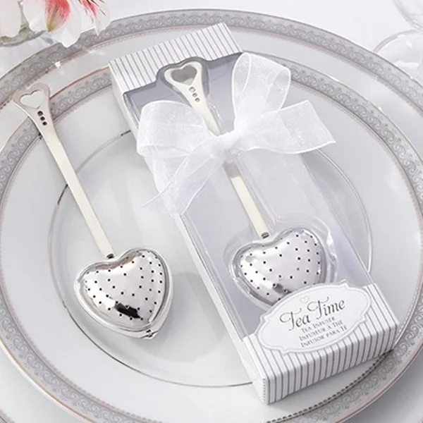 

Heart Design Spoon Tea Infuser Filter Wedding Souvenir Bridal Shower Favor Gift DC112