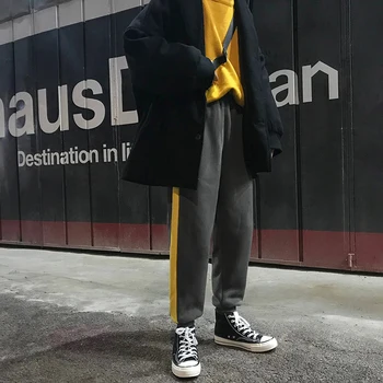 

Autumn Winter New Pants Men Warm Plus Velvet Fashion Stretch Joggers Sweatpants Man Streetwear Casual Hip Hop Trousers Male