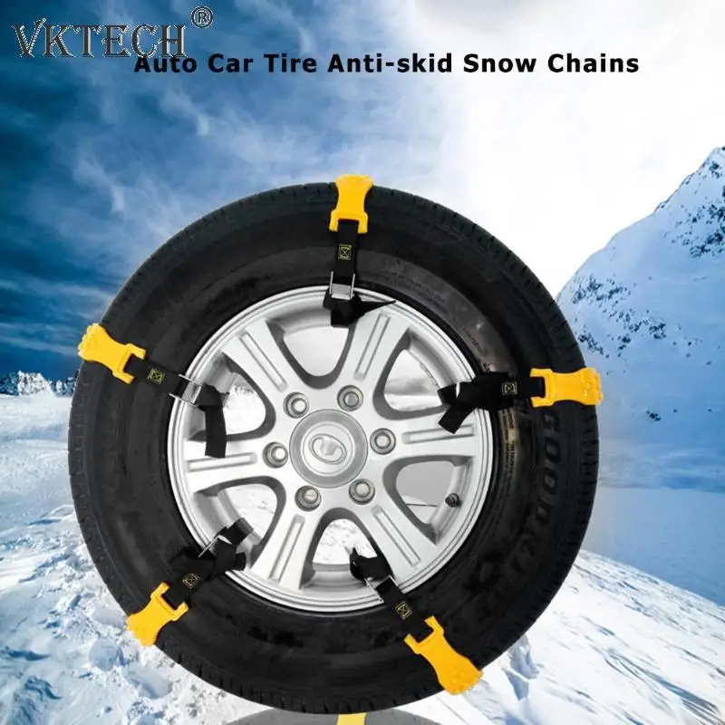 

10pcs Auto Car Tire Anti-skid Snow Chains TPU Beef Tendon Car SUV Winter Safe Driving Belt for Ice Snow Sand Mud Road