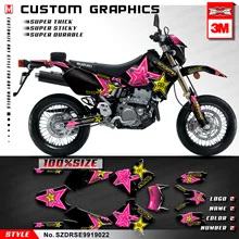 KUNGFU графика мотоцикл набор наклеек виниловые наклейки подходят Suzuki DRZ400SM DRZ 400 SM DRZ400E 1999-(Стиль № SZDRSE9919022