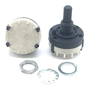 

1pc RS26 3P4T 3 Pole 4 Position Selectable Band Rotary Channel Selector Switch Handle length 20MM with knob