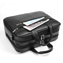 Мужская кожаная сумка, портфель, наппа, натуральная кожа, 17 дюймов, для ноутбука, 767-7319a, мужской портфель, сумка-мессенджер, портфель