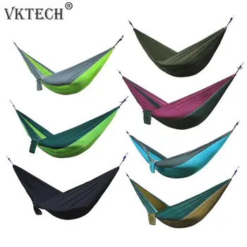 

Portable Hammock Nylon Double Person Hammock Adult Camping Outdoor Backpacking Travel Survival Hunting Sleeping Bed Parachute