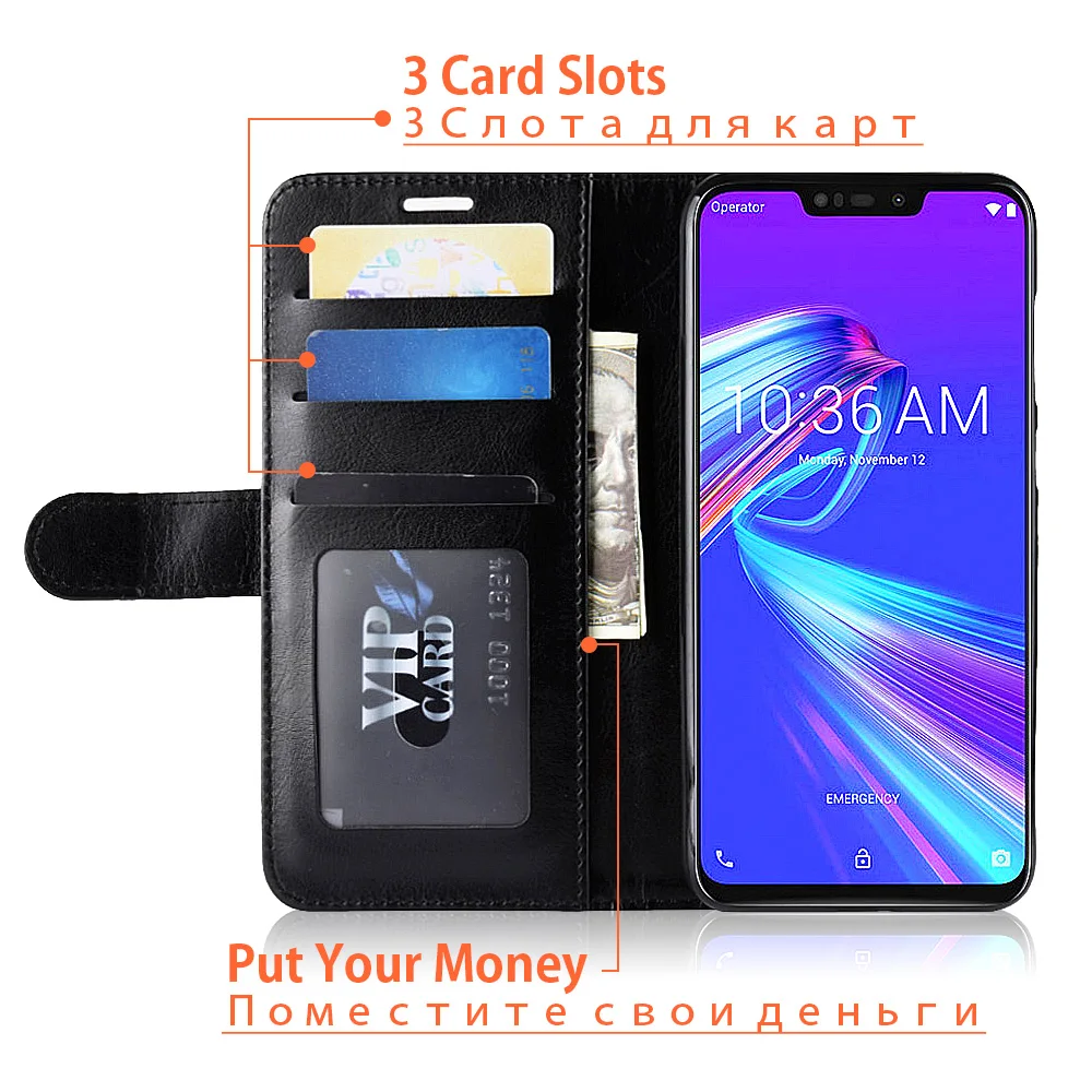 Кожаный чехол JONSNOW для Asus Zenfone Max M2 ZB633KL кошелек ZB602KL ZB555KL ZC520KL ZB631KL Роскошный из
