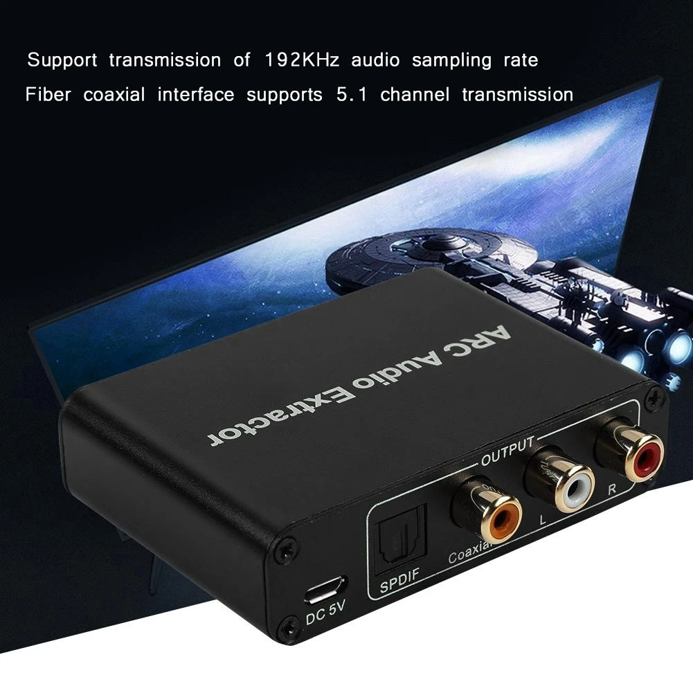 Аудио экстрактор HDMI ARC аудиоадаптер для усилителя саундбар динамик 3 5 мм стерео