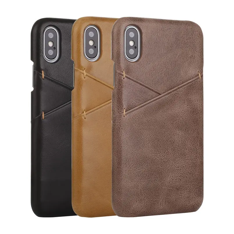 

Phone Cases for iPhone 7 Plus Case Vintage Matte Genuine Leather Cover for iPhone X XS MAX XR 6 6s 7 8 Plus with Card Slot Funda