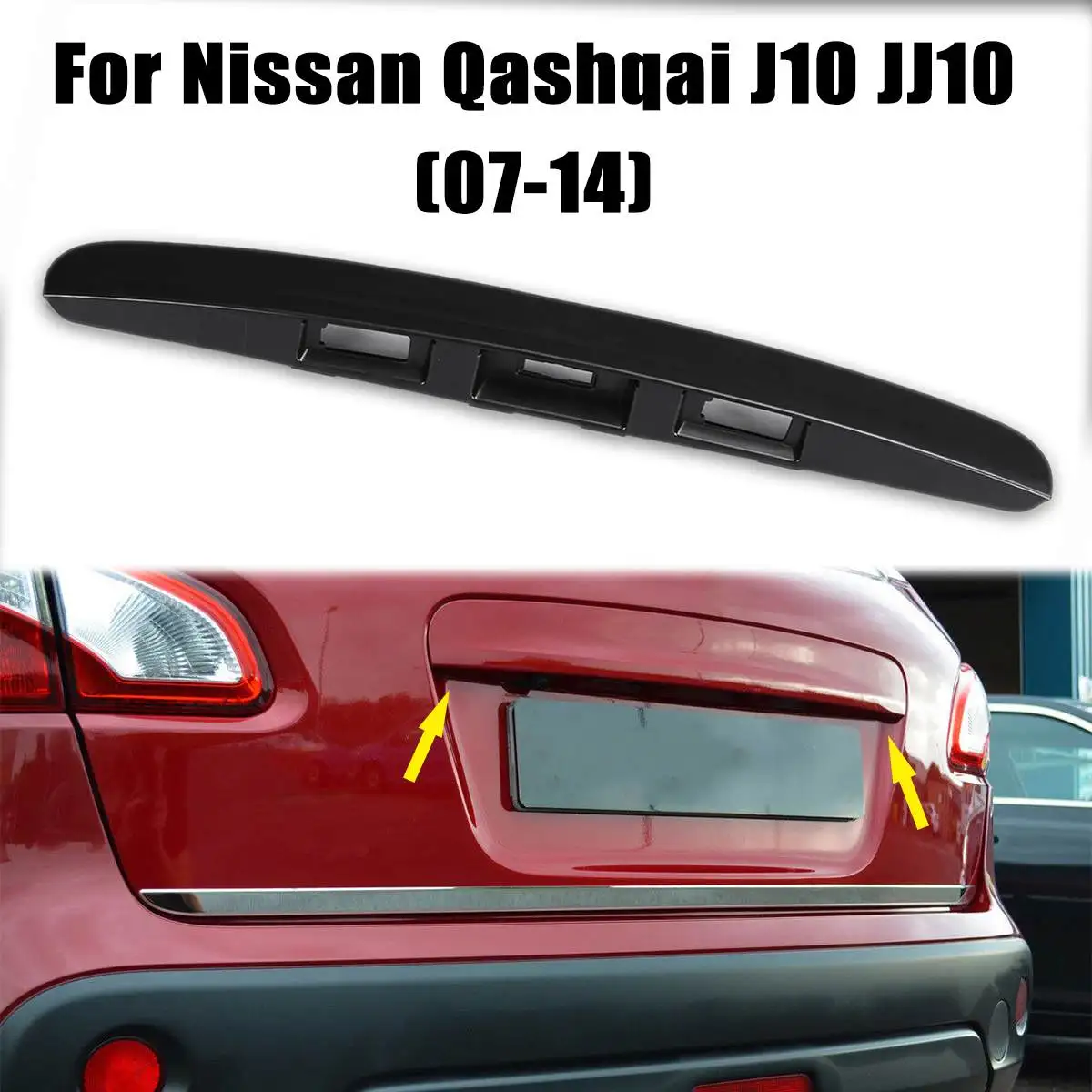 

Primered Black Tailgate Boot Lid Handle without I-key&Camera Hole For Nissan Qashqai J10 2007-2014 Plastic Trim Cover