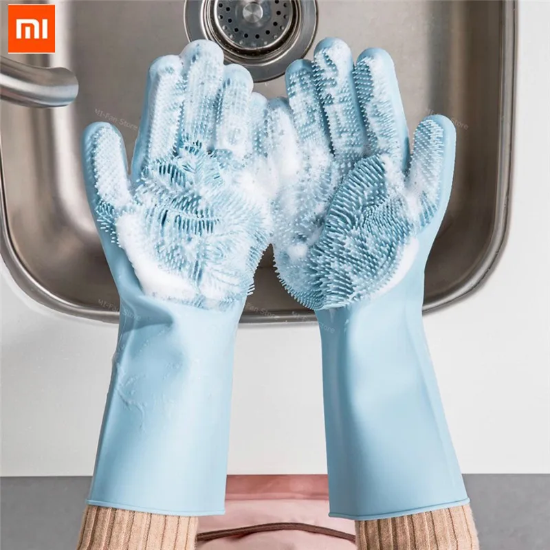 Multifunctional Silicone Cleaning Gloves Insulation Dishwashing Kitchen Househol 