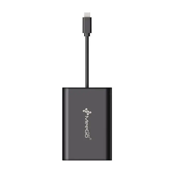 

USB Type-C Hub Adapter with HD Micro Cable Black 4kx2k/30hz Multimedia 1000m Interface 15V/3A