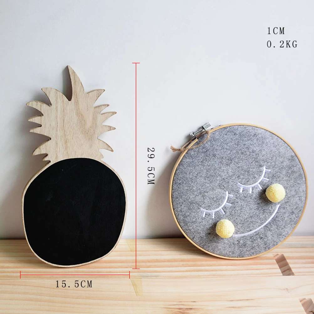 Мини подвесная деревянная доска скандинавские творческие ремесла форма ананаса Маленькая деревянная доска для сообщений настенный висячий подарок