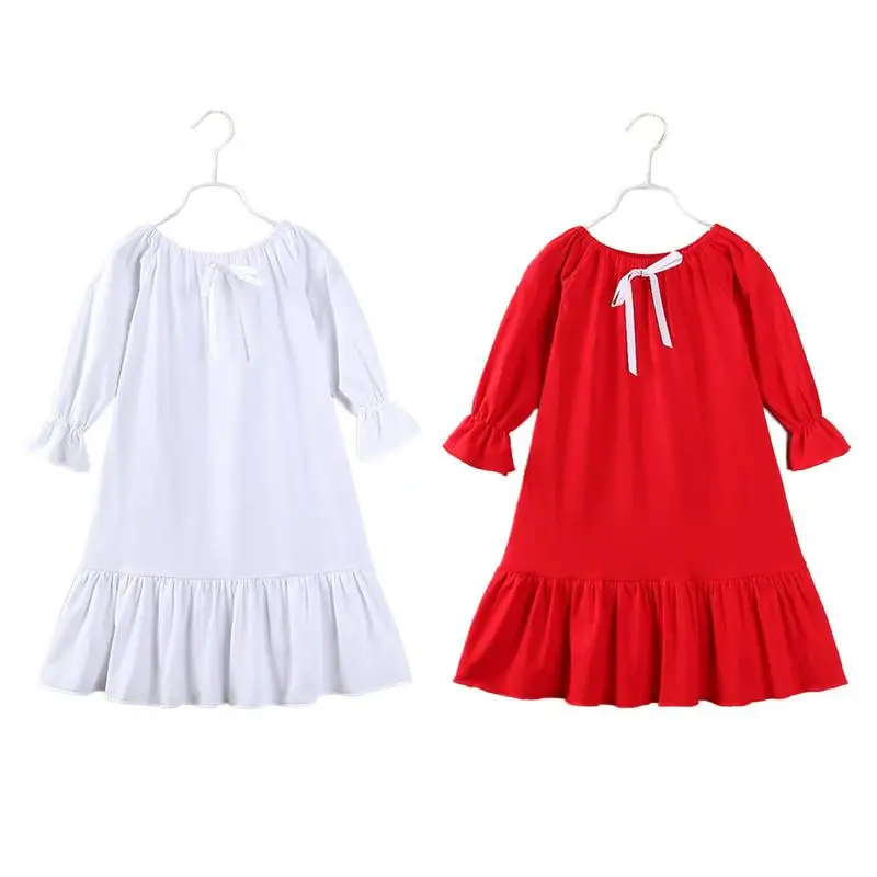 Long Sleeve Baby Girls Dresses Kids Casual Clothes Spring Autumn Girls Cotton Ruffled Cute Long-Sleeved Casual Dress