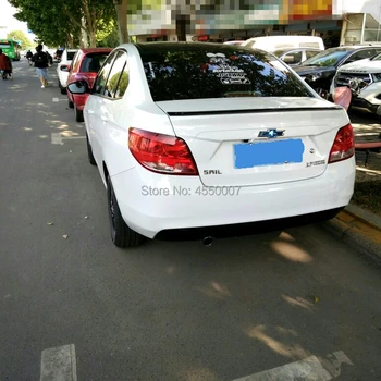 

UBUYUWANT Use For Chevrolet Sail Spoiler 2015 2016 2017 ABS Material Car Rear Wing Spoiler Modified Spoiler For Chevrolet Sail