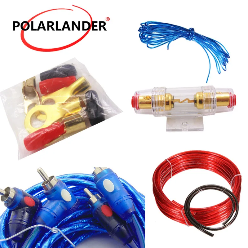 Car Audio Wire Wiring 8GA Power Cable 60 AMP Fuse Holder 1500W
