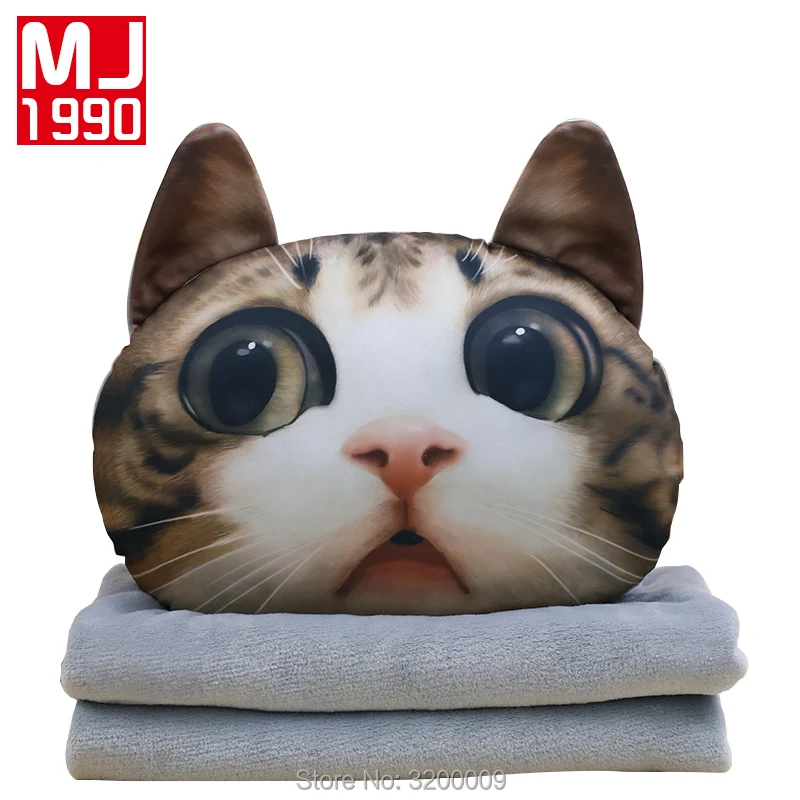 Новая 3D подушка для кошки плюшевая мультяшная Подушка офиса многофункциональная